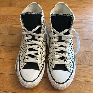 Dotted High Top Converse